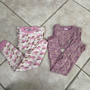 Hanna Andersson Organic Cotton Pajama Sets Lot of Two Size 110 US 5 Unicorns